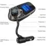 Nulaxy Bluetooth Car FM Transmitter Audio Adapter Receiver Wireless Handsfree Car Kit TF Card AUX 1.44 Display – KM18 Brown