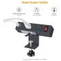 Desk Clamp Power Strip, Desktop Clamp Mount Power Outlet with 2 USB Ports, 4 AC Outlets, Mountable Desk Outlet Removable Power Plugs with 6.56ft Power Cord (Grey)