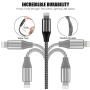Short iPhone Charger 1 ft, 3 Pack 1 feet Short Lightning Cable & Data Sync Fast 1 Foot iPhone Cord Compatible with iPhone Xs max/xr/x/8/8 Plus/7/7 Plus/6/6s Plus/5s/5,iPad(Silver)