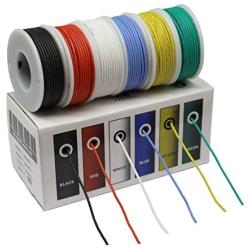 CBAZY Hook up Wire Kit (Stranded Wire Kit) 30 Gauge Flexible Silicone Rubber Electric Wire 6 Colors 32.8 feet Each 30 AWG