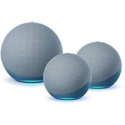 Multi Room Music Starter Kit | Echo (4th Gen) + 2 Echo Dot (4th Gen), Twilight Blue