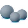 Multi Room Music Starter Kit | Echo (4th Gen) + 2 Echo Dot (4th Gen), Twilight Blue