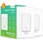 Smart Light Switch, Gosund 2.4Ghz WiFi Switch Works with Alexa, Google Assistant, Remote Control/Voice Control and Schedule, Neutral Wire Required, Single-Pole, No Hub Required, (2 Pack)