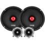 DS18 PRO-X8.4BMPK Mid and High Complete Package - Includes 2X Midrange Loudspeaker 8'' and 2X Aluminum Super Bullet Tweeter 1'' Built in Crossover - Door Speakers for Car or Truck Stereo Sound System