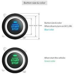 EASYGUARD ES002 Universal Push Engine Start Button with Remote Engine Start for Automatic Transmission car Optional Compatible with car Alarm System DC12V