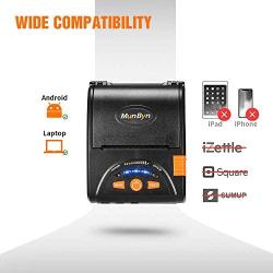 MUNBYN Android Mini Receipt Printer with Carry Case, 58mm Portable Bluetooth Mobile Thermal Printer, High Print Speed and ESC/POS Print Commands Set (Renewed)