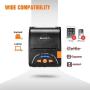 MUNBYN Android Mini Receipt Printer with Carry Case, 58mm Portable Bluetooth Mobile Thermal Printer, High Print Speed and ESC/POS Print Commands Set (Renewed)