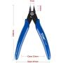 Professional Pliers Cutter Electronic Flush Wire Cutter Carbon Steel Cutting Nippers for Electrical Jewelry making (Blue)