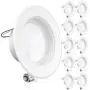 Sunco Lighting 10 Pack 4 Inch LED Recessed Downlight, Baffle Trim, Dimmable, 11W=60W, 3000K Warm White, 660 LM, Damp Rated, Simple Retrofit Installation - UL + Energy Star Sunco Lighting 10 Pack 4 Inch LED Recessed Downlight, Baffle Trim, Dimmable, 11W=60W, 3000K Warm White, 660 LM, Damp Rated, Simple Retrofit Installation - UL + Energy Star