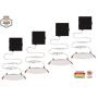 Ultra Slim 4 in. Color Selectable New Construction and Remodel Canless Recessed Integrated LED Kit (4-Pack)