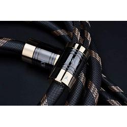 SKW Single Audiophile Speaker Cable,Convertible Banana Spade Gold Plated Connector,Nylon Braid,HiFi Quality Cable(5ft/1.5M,1 Pack for 1 Speaker)