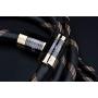 SKW Single Audiophile Speaker Cable,Convertible Banana Spade Gold Plated Connector,Nylon Braid,HiFi Quality Cable(5ft/1.5M,1 Pack for 1 Speaker)