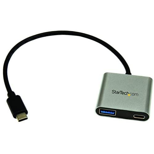 StarTech.com USB to USB C Adapter - with Power Delivery (USB PD) - Compact - USB C Converter - USB-A to USB-C Adapter - USB C Port Adapter (HB30C1A1CPD), Aluminum with Laptop Charging