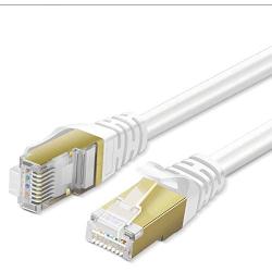 TNP Cat7 Ethernet Network Cable (6 FT) - High Performance 10 Gigabit Ethernet 600MHz with Professional Gold Plated Snagless RJ45 Connector Premium Shielded Twisted Pair S/STP Patch Plug Wire Cord