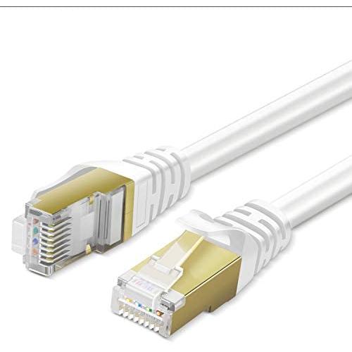 TNP Cat7 Ethernet Network Cable (6 FT) - High Performance 10 Gigabit Ethernet 600MHz with Professional Gold Plated Snagless RJ45 Connector Premium Shielded Twisted Pair S/STP Patch Plug Wire Cord