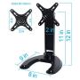 Monitor Stand, TV Desktop Flat Suitable for Most 10-27'' Screens, Fixed Height 12'' Computer Monitor Stand, Easy Tilt Design,Plane Rotation 360 °, Max VESA 100x100