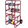 AdirPro Transportable Multiple Axle Cable Caddy - Multi-Spool Wire Rack Dispenser - Easy Use Cable Holder & Distribution - for Workplace Efficiency