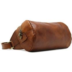 Floto Roma Leather Shoulder Sling Messenger Bag (Tobacco Brown)