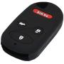 Ezzy Auto A Pair Black Silicone Rubber Key Fob Case Key Covers Key Jacket Skin Protector fit for Honda Accord CR-V Civic Acura TL RL CL