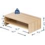 FITUEYES Computer Monitor Stand Clamp Desk TV Shelf Risers 16.7 inch 2 Tiers Monitor Stand Save Space DT204201WO