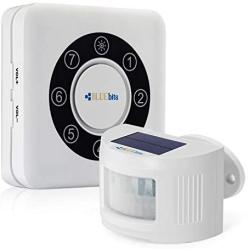 Emacros Pairable 1/2 Mile Long Range Solar Wireless Driveway Alarm Weatherproof Motion