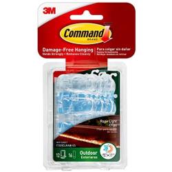 Command Outdoor Rope Light Clips, Clear (17301CLRAW-ES)