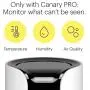 Canary Pro Indoor Home Security Camera with Premium Service (1 YR Free Incl.) | 90dB Siren, Climate Monitor, 2-Way Talk, 30-Day Video History, Motion Detection, 1080p HD, Alexa, Google, Baby Monitor