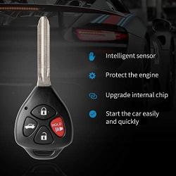Tyranway Car Key Fob Compatible with Toyota Corolla 2010-2013/Venza 2009-2016 Keyless Entry Remote Control Car Uncut Flip Replacement for GQ4-29T with G Chip