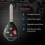 Tyranway Car Key Fob Compatible with Toyota Corolla 2010-2013/Venza 2009-2016 Keyless Entry Remote Control Car Uncut Flip Replacement for GQ4-29T with G Chip