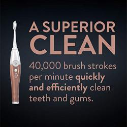 TAO Clean Sonic Toothbrush and Cleaning Station Electric Toothbrush with Patented Docking Technology, Ergonomic Handle, Dual Speed Settings, Rose Gold