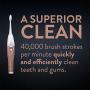 TAO Clean Sonic Toothbrush and Cleaning Station Electric Toothbrush with Patented Docking Technology, Ergonomic Handle, Dual Speed Settings, Rose Gold