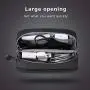 Tech Pouch for Travel, BAGSMART Travel Accessories Organizer Bag Large Capacity with Fastening Cable Ties for Tech Gadgets, PC Adaper, Thick Cables, Power Bank, SD Cards, Black