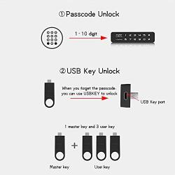 Smart Touch Cabinet Locks,Keyless Drawer Lock,Furniture Wardrobe Keypad Lock,Electronic Lock for Home/Office/Gym/Rental Hosts/Locker (Horizontal)