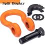 N/N TYT Shackles 3/4'' D Ring Shackle 2 Pack kit, 10500lbs Break Strength Orange Snatch Block, with 7/8'' Screw Pin and Shackle Isolator & Washers Kit for Tow Strap Winch Off Road Jeep Vehicle Recovery