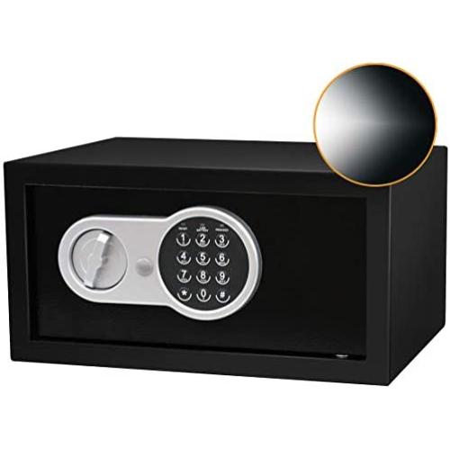 SamYerSafe Safe Box with Sensor Light,0.55 Cubic Feet Security Safe with Electronic Digital Keypad Money Safe Steel Construction Hidden with Lock，Wall or Cabinet Anchoring Design for Office Home Hotel