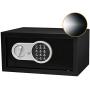 SamYerSafe Safe Box with Sensor Light,0.55 Cubic Feet Security Safe with Electronic Digital Keypad Money Safe Steel Construction Hidden with Lock，Wall or Cabinet Anchoring Design for Office Home Hotel