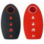 Coolbestda 2Pcs Silicone Smart Key Fob Cover Protector Keyless Jacket Remote Control Holder for Nissan Altima Maxima Murano Armada Gt-r Sentra