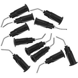 Fashionclubs Blunt Tip Dispensing Needles 20Ga,200pcs Disposale Dental Pre-Bent Irrigation Needle Tips,Black,Great for Oil or Glue Applicator