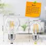 12-Pack Dimmable Globe A15 LED Bulbs 60W Equivalent, 6W Vintage E26 Edison Bulb 2700K Warm White, AC 120V, Great for Ceiling Fan, Bathroom Vanity Fixtures
