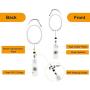 Fushing 20Pcs Retractable ID Badge Holders ID Badge Reels with Clip Retractable Badge Holders for Office Worker Doctor Nurse(White)