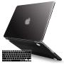 IBENZER MacBook Pro 13 Inch Case 2015 2014 2013 end 2012 A1502 A1425, Hard Shell Case with Keyboard Cover for Old Version Apple Mac Pro Retina 13, Black, R13BK +1 A