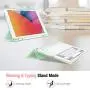 Fintie Case with Pencil Holder for New iPad 8th Gen (2020) / 7th Generation (2019) 10.2 Inch - Slim Shell Cover with Translucent Frosted Stand Hard Back, Supports Auto Wake/Sleep, Green