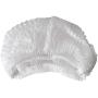 SETH - 100 Pack 21'' Disposable Mop Mob Nonwoven Bouffant Clipped Head Cover Caps | Hair Net | Beauty Salon Spa | Cooking Food Service Catering |Spray Tanning (white)