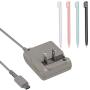 DS Lite Charger Kit, AC Power Adapter Charger and Stylus Pen for Nintendo DS Lite Systems, Wall Travel Charger Power Cord Charging Cable 5.2V 450mA