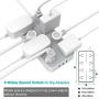 USB Power Strip Flat Plug, TESSAN Desktop Charging Station with 3 USB Ports, 5 Feet Long Extension Cord, Compact Size for Home Office and Travel Use
