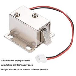 Electromagnetic Lock Cylinder, DC12V 0.4A Open Frame Type Upward Solenoid Electric Cabinet Drawer Lock, 1.10 x1.10x 0.78inch