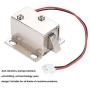 Electromagnetic Lock Cylinder, DC12V 0.4A Open Frame Type Upward Solenoid Electric Cabinet Drawer Lock, 1.10 x1.10x 0.78inch