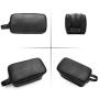 Leather Toiletry Bag for Men,Large Capacity Waterproof Travel Dopp Kit with Sturdy Handle,Travel Organizer for Toiletries -Travel Bag for Dad/ Men/ Husband -Perfect Gifts for Valentines Day