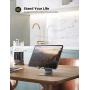 Tablet Stand Multi-Angle, Lamicall Tablet Holder: Desktop Adjustable Dock Cradle Compatible with Tablets Such As iPad Air Mini Pro, Phone XS Max XR X 6 7 8 Plus More Tablets (4-13 Inch) - Gray