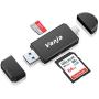 Vanja USB Type C SD Card Reader, USB 3.0 Micro SD Card Reader OTG Adapter for TF, SD, Micro SD, SDXC, SDHC, MMC, RS-MMC, Micro SDXC, Micro SDHC, UHS-I for Mac, Windows, Linux, PC, Laptop